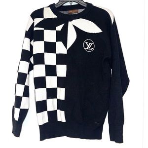 Louis Vuitton vintage 1992 checkers cashmere men’s sweater small